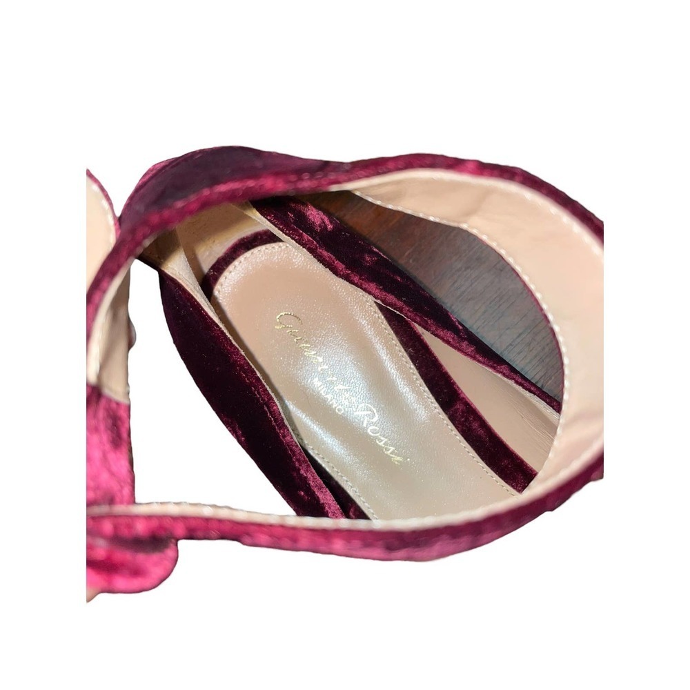 Gianvito Rossi NWOT Velvet Ankle Strap Ballet Flats​ sz 8 Euro 39​ - Picture 5 of 8